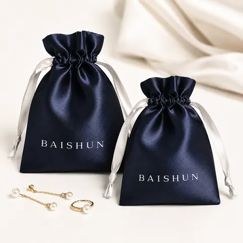 Satin-Look Drawstring Pouch — product gallery view