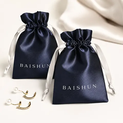 Satin-Look Drawstring Pouch — product gallery view