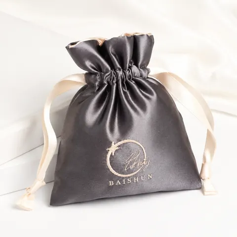 Satin-Look Drawstring Pouch