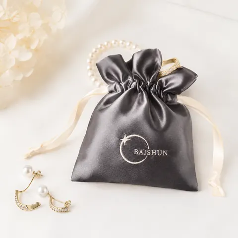 Satin-Look Drawstring Pouch — product gallery view