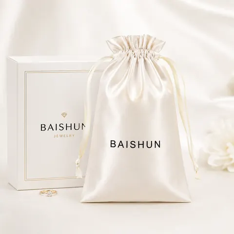 Satin-Look Drawstring Pouch — product gallery view