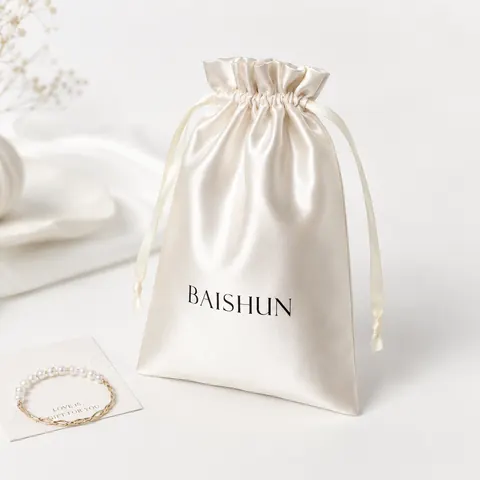 Satin-Look Drawstring Pouch — product gallery view