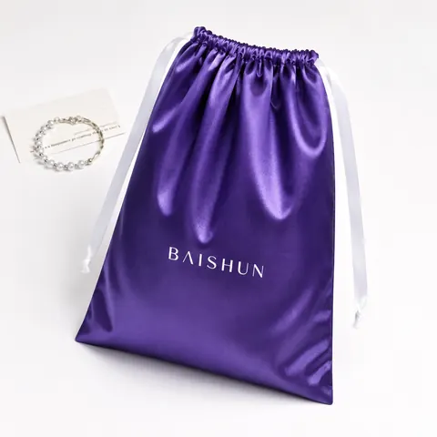 Satin-Look Drawstring Pouch — product gallery view
