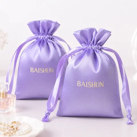 Satin-Look Drawstring Pouch