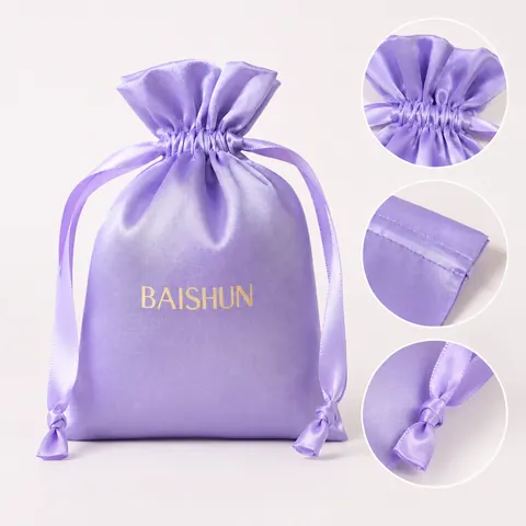 Satin-Look Drawstring Pouch — product gallery view