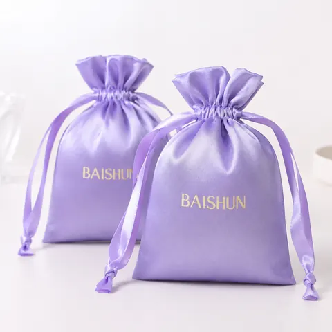 Satin-Look Drawstring Pouch — product gallery view