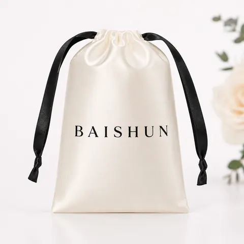 Satin-Look Drawstring Pouch — product gallery view