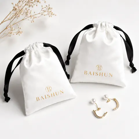 Satin-Look Drawstring Pouch — product gallery view
