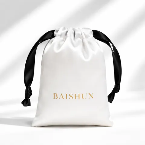 Satin-Look Drawstring Pouch — product gallery view