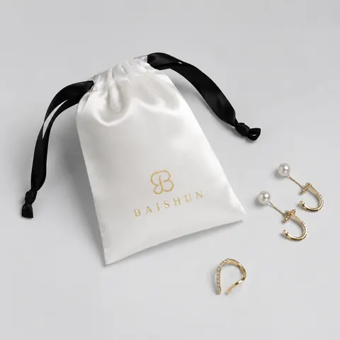 Satin-Look Drawstring Pouch — product gallery view