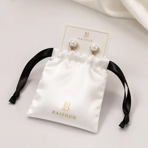 Satin-Look Drawstring Pouch — product gallery view