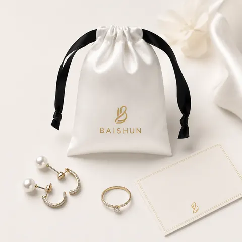 Satin-Look Drawstring Pouch — product gallery view