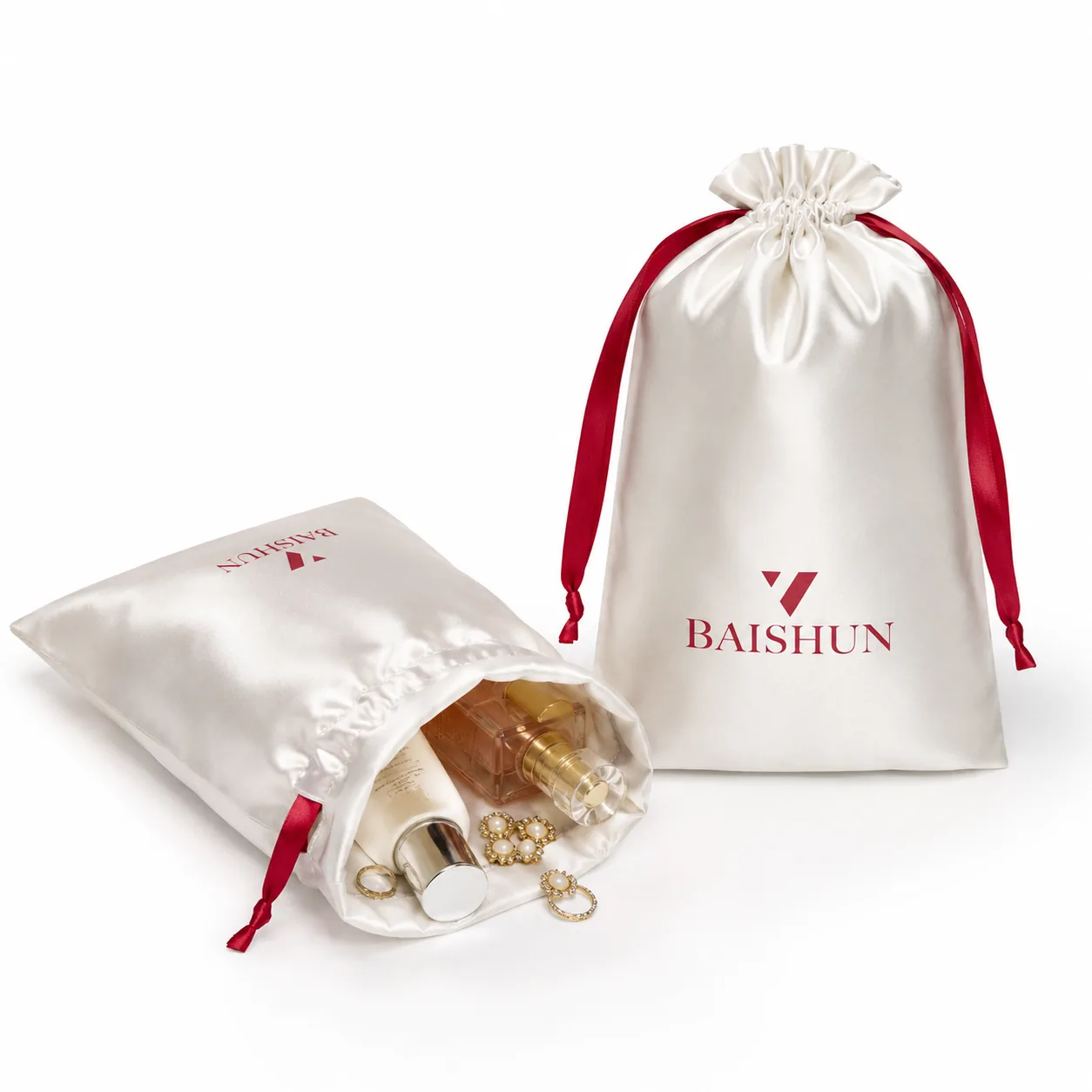 Satin-Look Drawstring Pouch — main product view