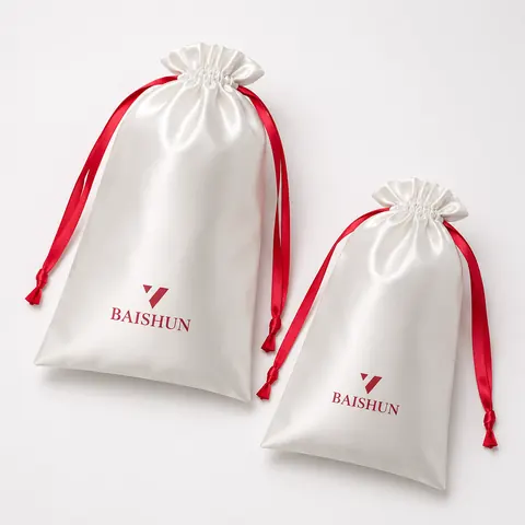 Satin-Look Drawstring Pouch — product gallery view