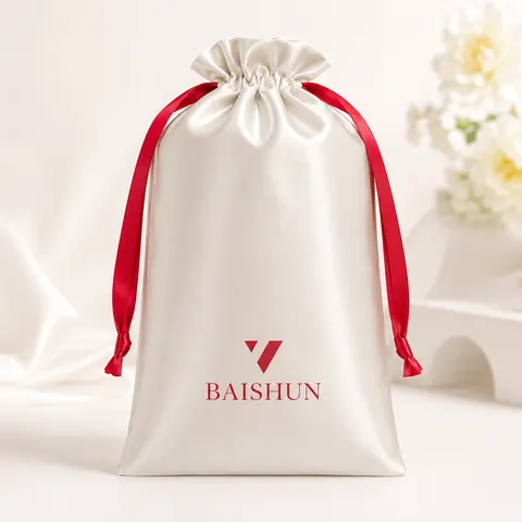 Satin-Look Drawstring Pouch — product gallery view