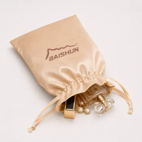 Satin-Look Drawstring Pouch — product gallery view