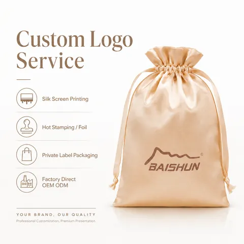 Satin-Look Drawstring Pouch — product gallery view