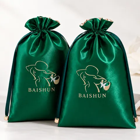 Satin-Look Drawstring Pouch