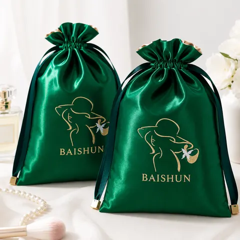 Satin-Look Drawstring Pouch — product gallery view