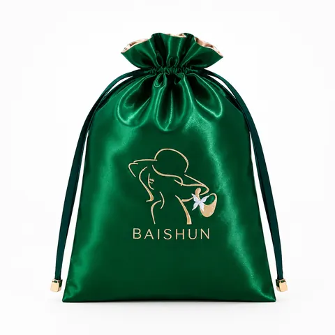 Satin-Look Drawstring Pouch — product gallery view