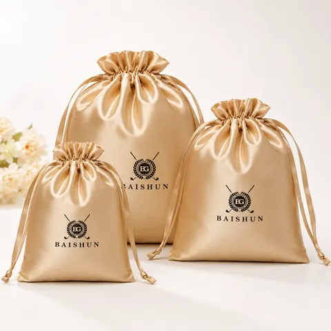 Satin-Look Drawstring Pouch