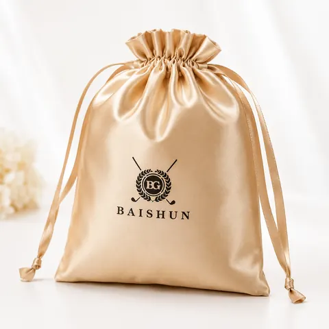 Satin-Look Drawstring Pouch — product gallery view