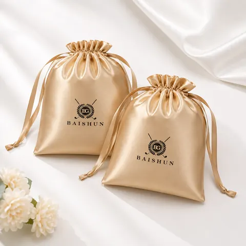 Satin-Look Drawstring Pouch — product gallery view