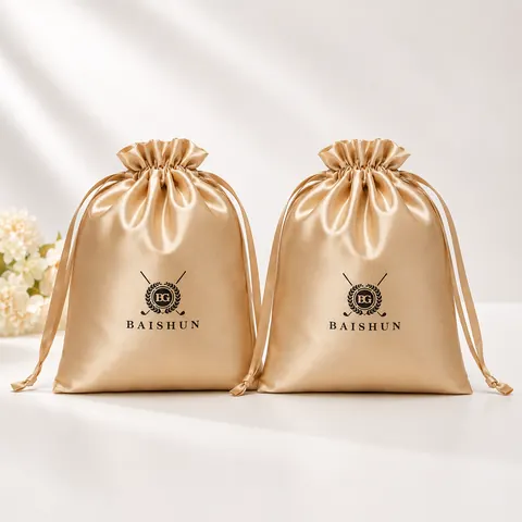 Satin-Look Drawstring Pouch — product gallery view