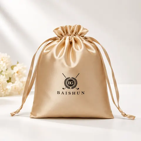 Satin-Look Drawstring Pouch — product gallery view