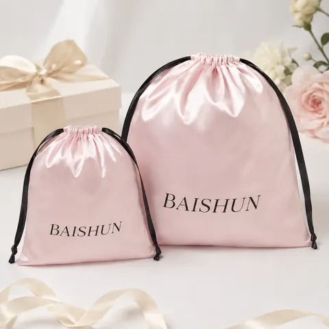 Satin-Look Drawstring Pouch