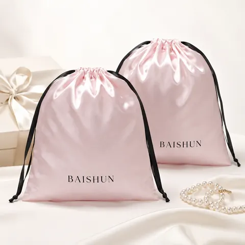 Satin-Look Drawstring Pouch — product gallery view