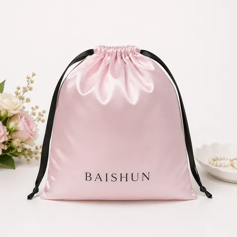 Satin-Look Drawstring Pouch — product gallery view