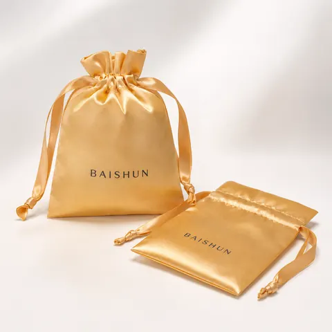 Satin-Look Drawstring Pouch