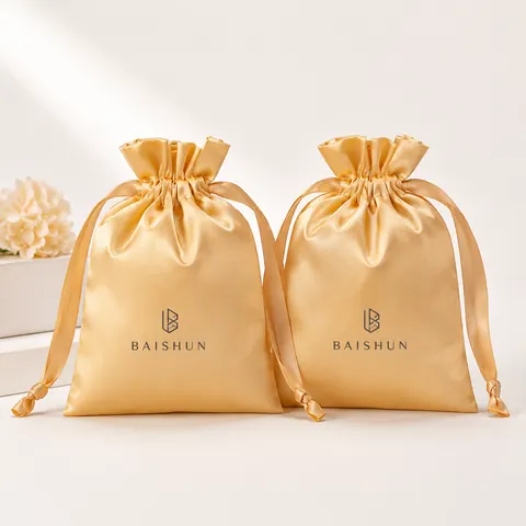 Satin-Look Drawstring Pouch — product gallery view