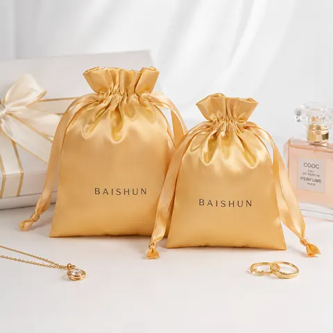 Satin-Look Drawstring Pouch — product gallery view