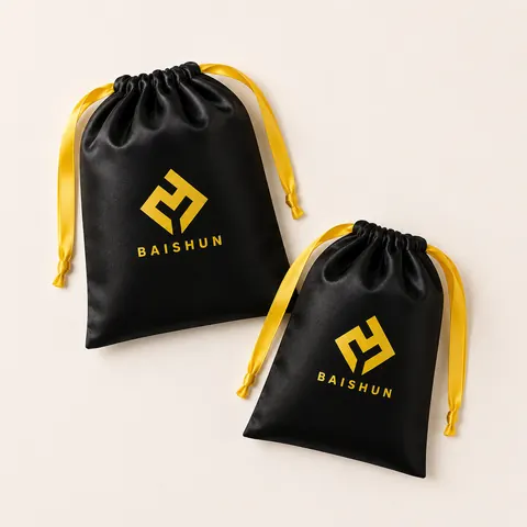 Satin-Look Drawstring Pouch — product gallery view