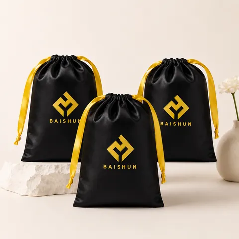 Satin-Look Drawstring Pouch — product gallery view
