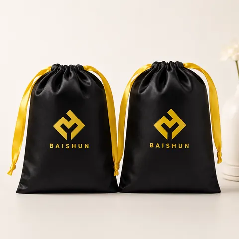 Satin-Look Drawstring Pouch — product gallery view