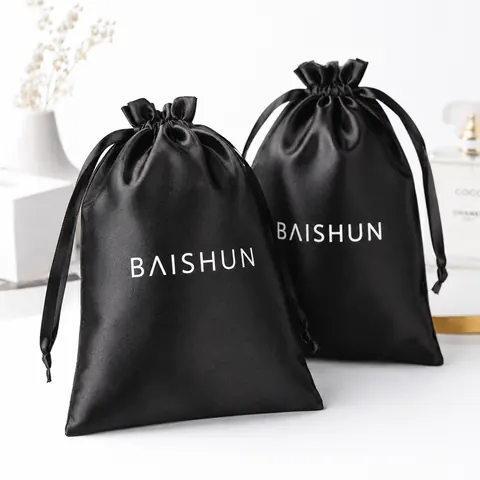 Satin-Look Drawstring Pouch — product gallery view