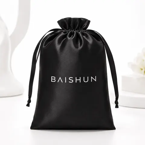 Satin-Look Drawstring Pouch — product gallery view