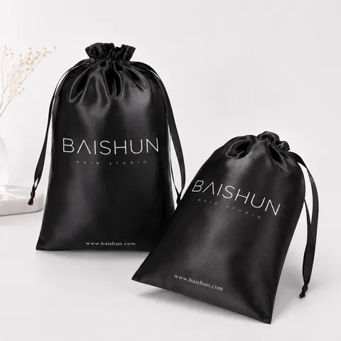 Satin-Look Drawstring Pouch — product gallery view