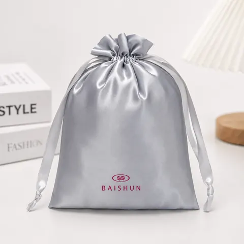 Satin-Look Drawstring Pouch — product gallery view