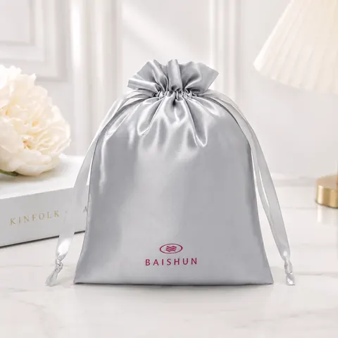 Satin-Look Drawstring Pouch — product gallery view