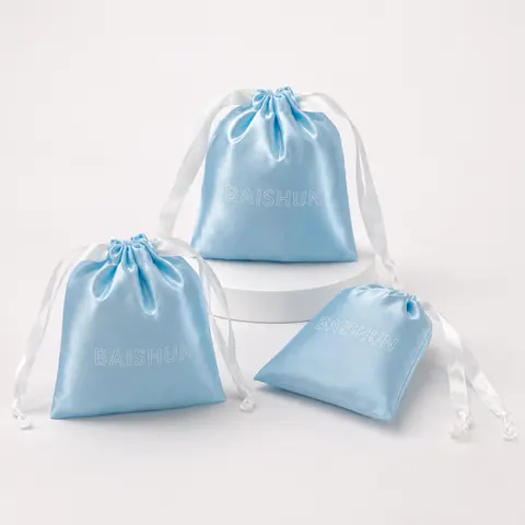 Satin-Look Drawstring Pouch