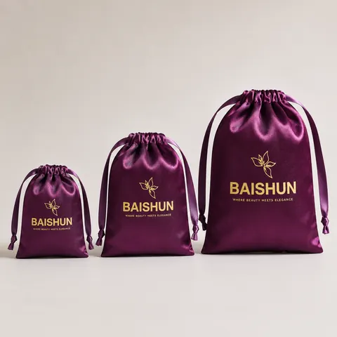 Satin-Look Drawstring Pouch — product gallery view