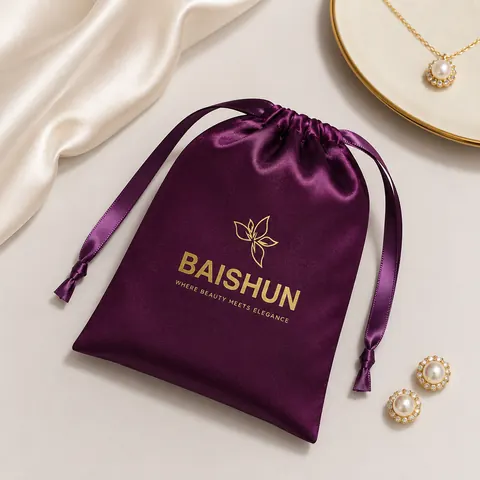 Satin-Look Drawstring Pouch — product gallery view
