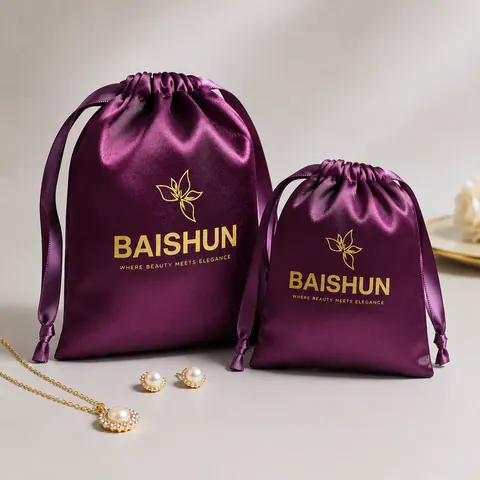 Satin-Look Drawstring Pouch — product gallery view