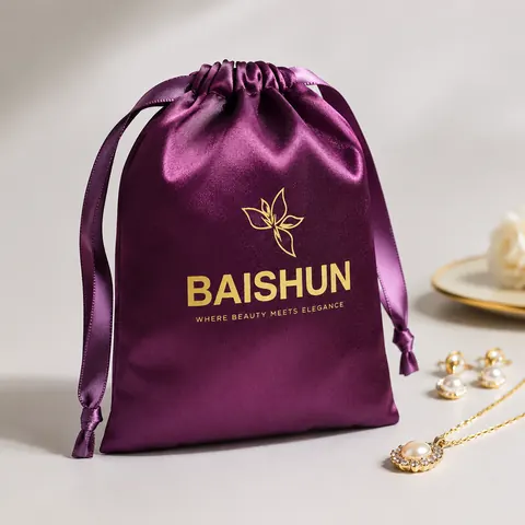 Satin-Look Drawstring Pouch — product gallery view