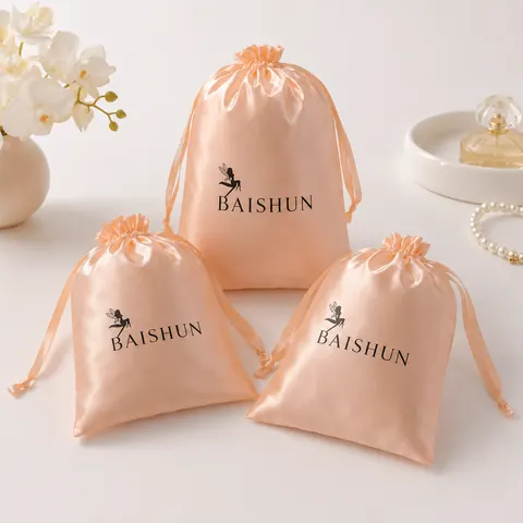 Satin-Look Drawstring Pouch — product gallery view