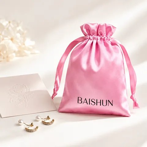 Satin-Look Drawstring Pouch — product gallery view